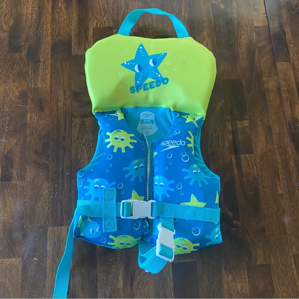 Speedo Infant Life Vest Blue Green